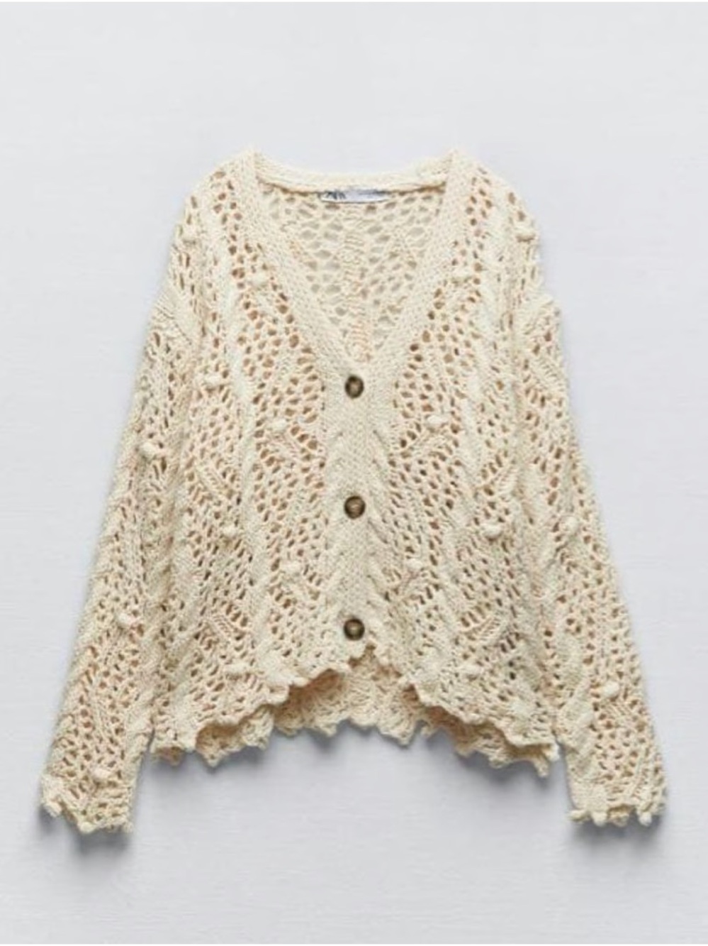 Zara Crochet Chunky Knit Cardigan - Picture 13 of 13